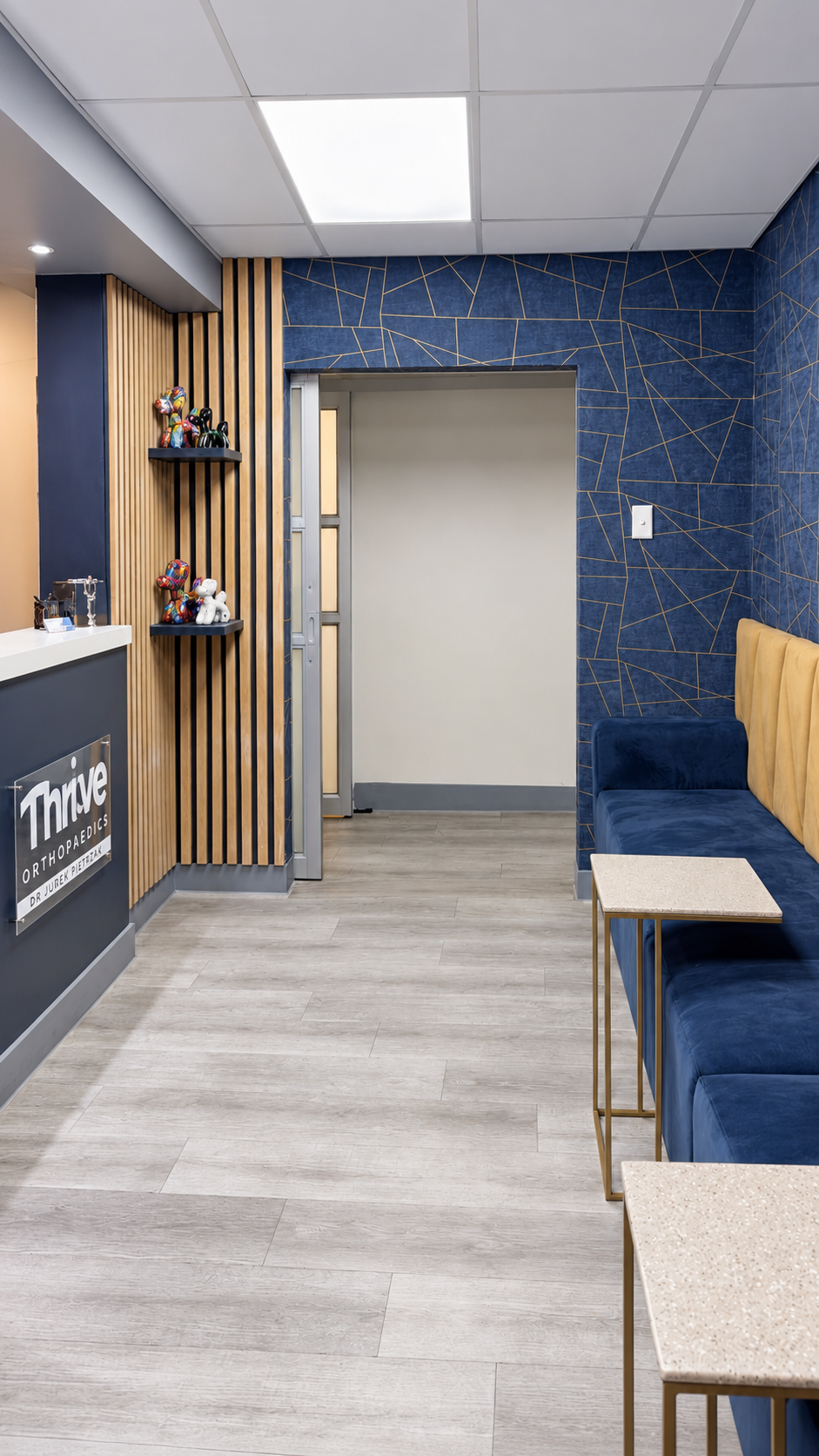 Waiting area at the Thrive Orthopaedics rooms